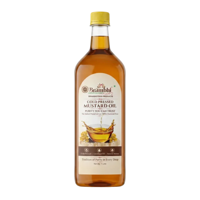 Cold Pressed Kacchi Ghani Mustard Oil Bottle (1 Litre)